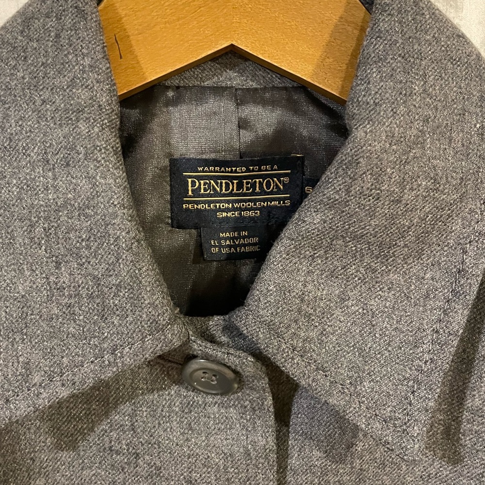 Pendleton Gray Wool Button Front Blazer Womens Ja… - image 3